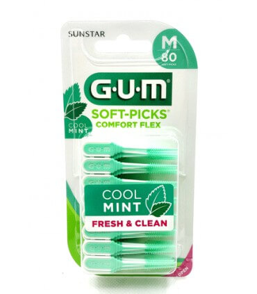GUM Soft-Picks Comfort Flex Mint Medium - 6 x 80 stuks - Voordeelverpakking