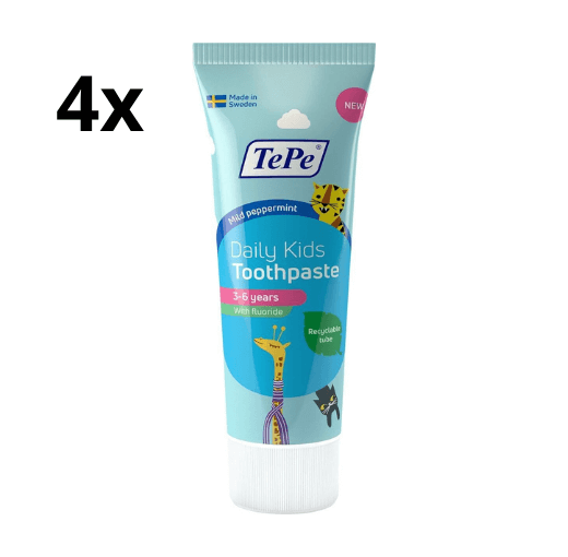 TePe Daily Kinder Tandpasta - 4 x 75 ml - Voordeelverpakking