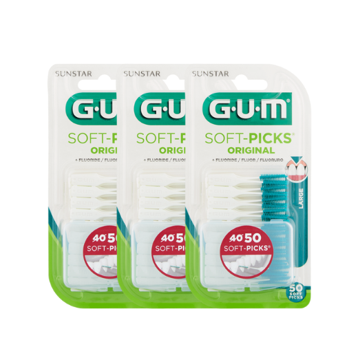3x GUM Soft-Picks Original Large 50 stuks