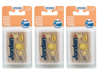 Jordan Tandenstokers Double Ended Extra Dun - 12x105 stuks - Voordeelverpakking