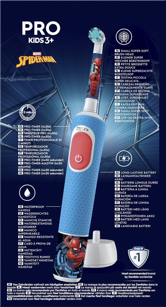 Oral B Vitality Pro Kids Spiderman Elektrische Tandenborstel - 2 opzetborstels