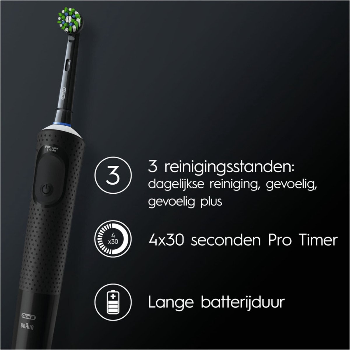 Oral B Vitality PRO X Clean Elektrische Tandenborstel | Zwart