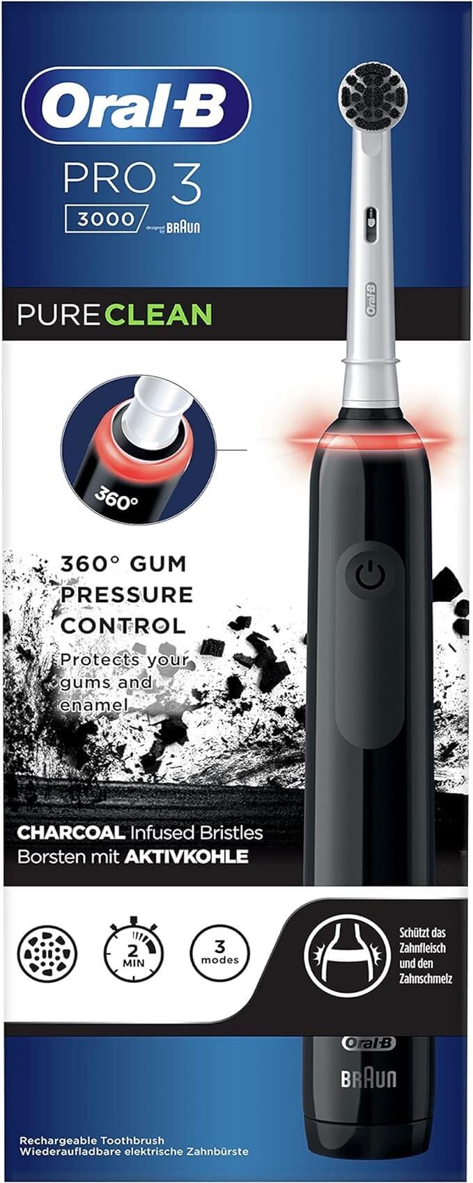 Oral B Sensitive Clean PRO 3 - 3000  Elektrische tandenborstel | Zwart
