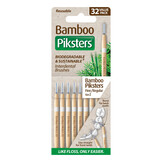 Piksters Bamboe Rechte Ragers - Maat 2 - Fijn Wit - 32 stuks