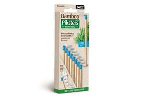 Piksters Bamboe Ragers Hoek - Maat 5 - Blauw - 24 stuks