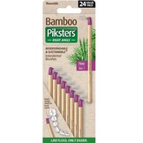 Piksters Bamboe Ragers Hoek - Maat 1 - Fijn Paars - 24 stuks