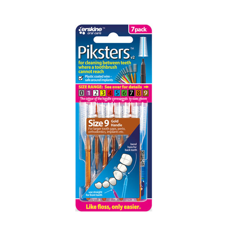 Piksters Rechte Ragers - Maat 9 - Bruin - 7 stuks