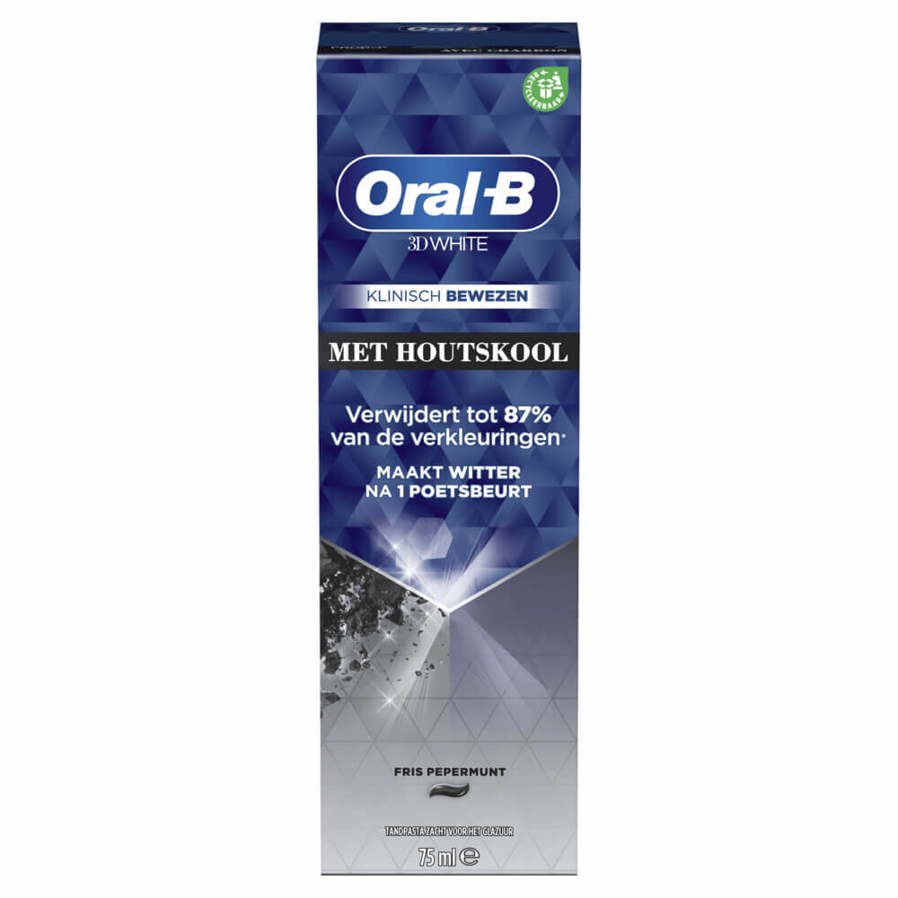 Oral B Tandpasta 3D White Houtskool - 75 ml