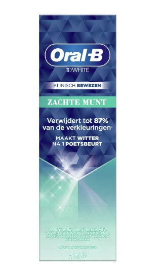 Oral B Tandpasta 3D White Zachte Munt - 75 ml