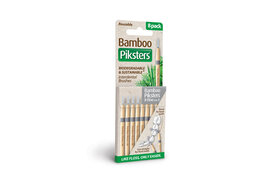 Piksters Bamboe Rechte Ragers - Maat 0 X - Fijn Donkergrijs - 8 stuks