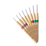 Piksters Bamboe Rechte Ragers - Maat 0 X - Fijn Donkergrijs - 8 stuks