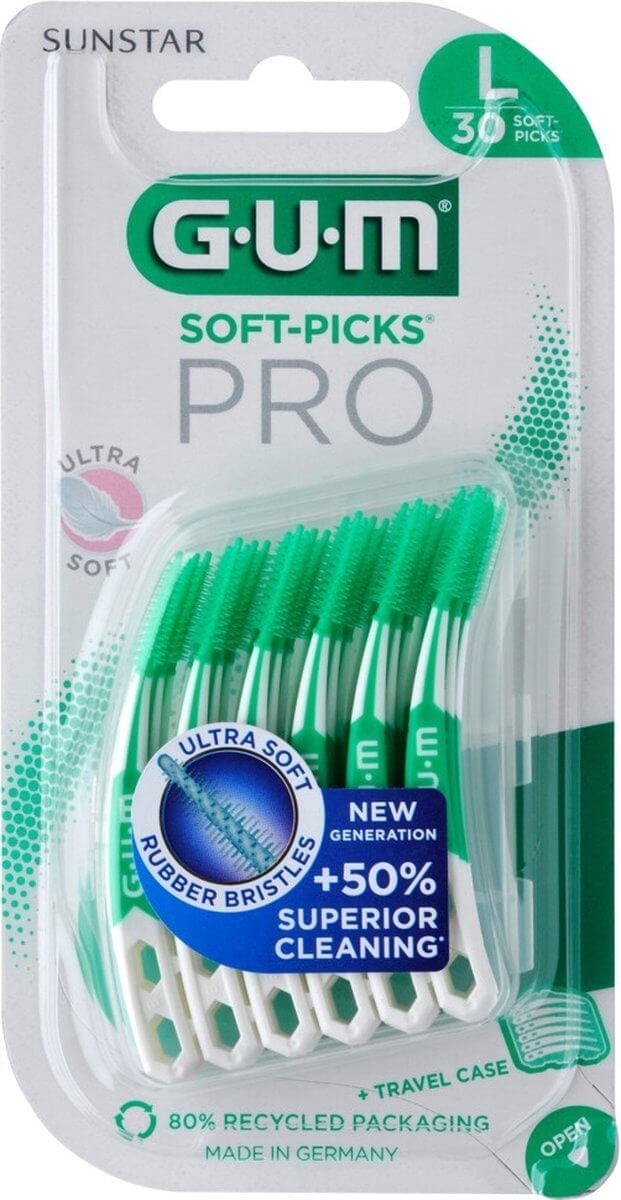 GUM Soft Picks Advanced PRO Large | 3 x 30 stuks | Voordeelverpakking