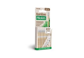 3x Piksters Bamboe Rechte Ragers - Maat 2 - Fijn Wit - 32 stuks