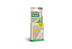 3x Piksters Bamboe Rechte Ragers - Maat 3 - Geel - 32 stuks