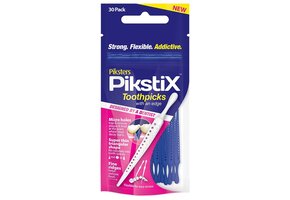 Piksters Pikstix plastic tandenstokers met micro holes - 3 x 30 stuks - Voordeelverpakking