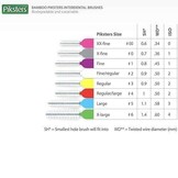 Piksters Bamboe Rechte Ragers - Maat 1 - Fijn Paars - 32 stuks