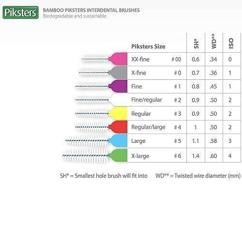 Piksters Bamboe Rechte Ragers - Maat 1 - Fijn Paars - 32 stuks