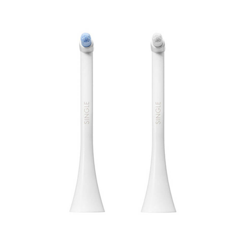 Opzetborstel Single Duo - Wit/Lichtblauw - 2 stuks