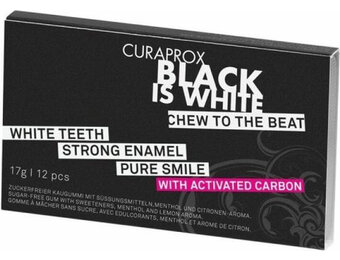 Curaprox Black is White Kauwgom | 12 stuks