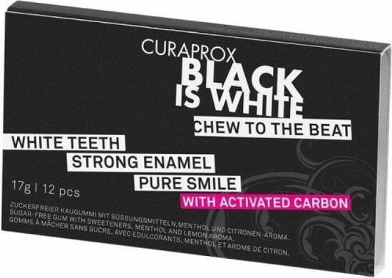 Curaprox Black is White Kauwgom | 12 stuks