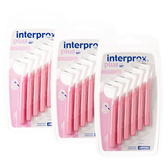 Interprox Plus Nano - 1.9 mm - Roze - 3 x 6 stuks - Voordeelpakket