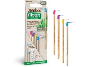 Piksters Bamboe Ragers Hoek - Gemengd - Maat 00-5 | 4 stuks