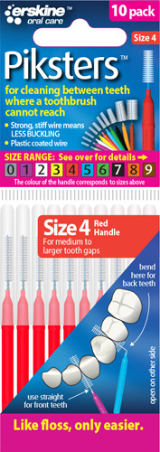 Piksters Ragers Maat 4 Rood 3-3,5 mm - 10 stuks