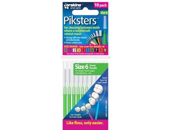 Piksters Ragers Maat 6 Groen 3-5 mm - 10 stuks