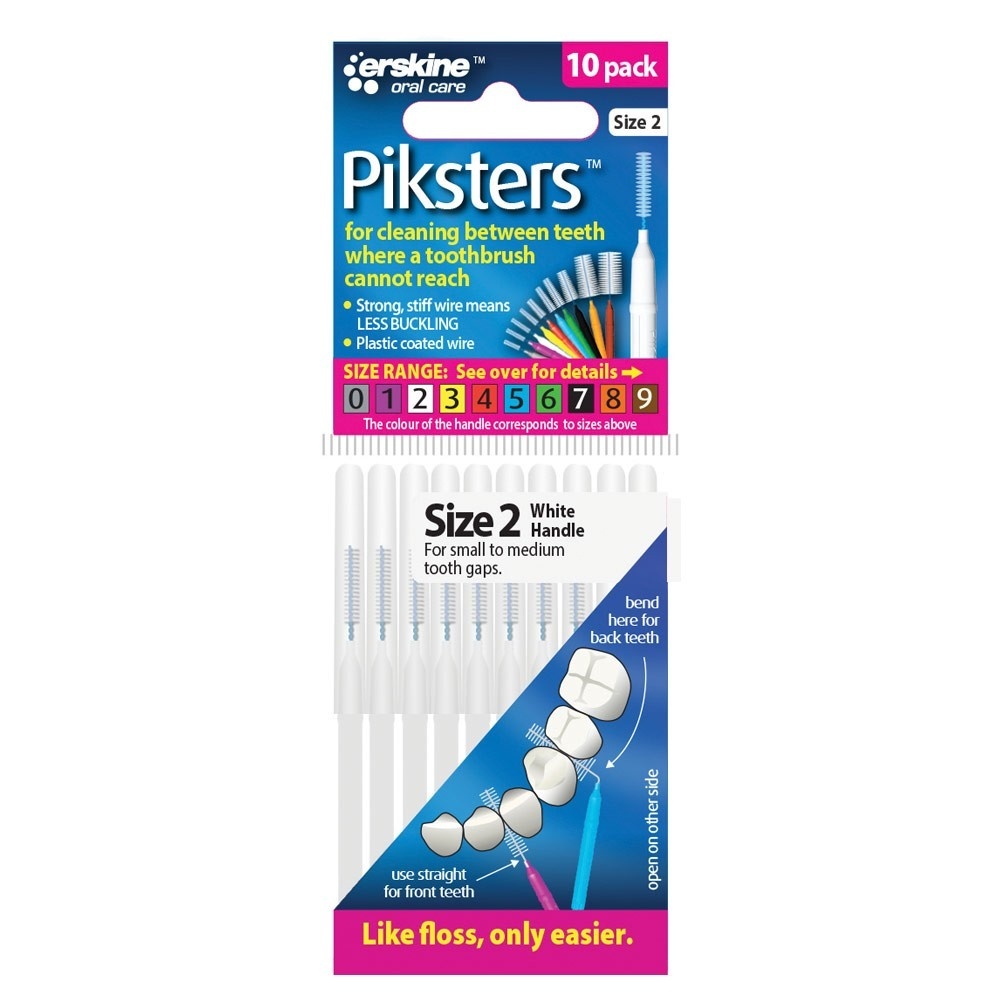 Piksters Ragers Maat 2 Wit 2 mm - 10 stuks