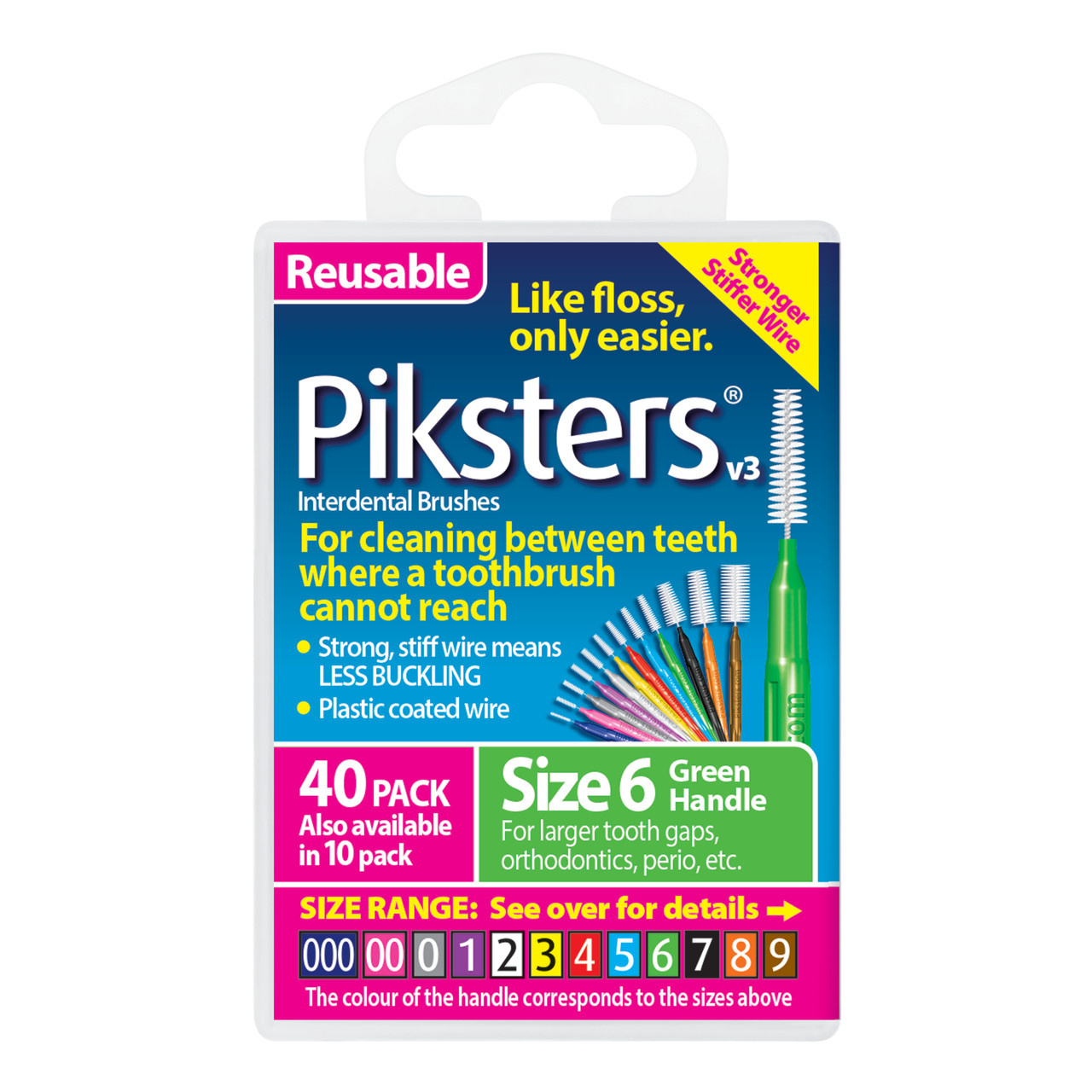 Piksters Ragers Maat 6 Groen 3-5 mm - 40 stuks