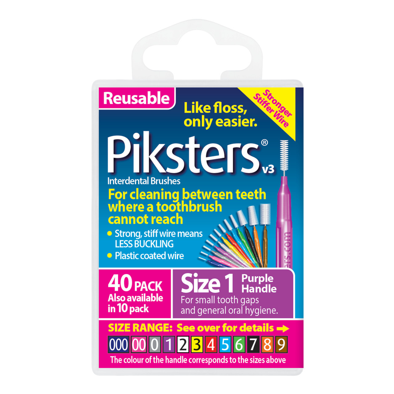 Piksters Ragers Maat 1 Paars 1,9 mm - 40 stuks