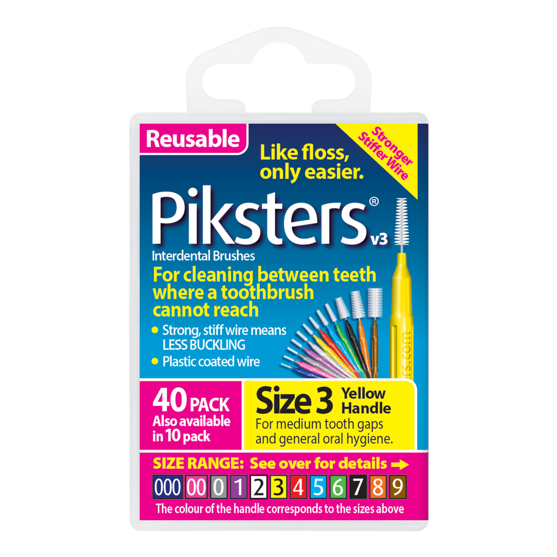 Piksters Ragers Maat 3 Geel 2-2,5 mm - 40 stuks