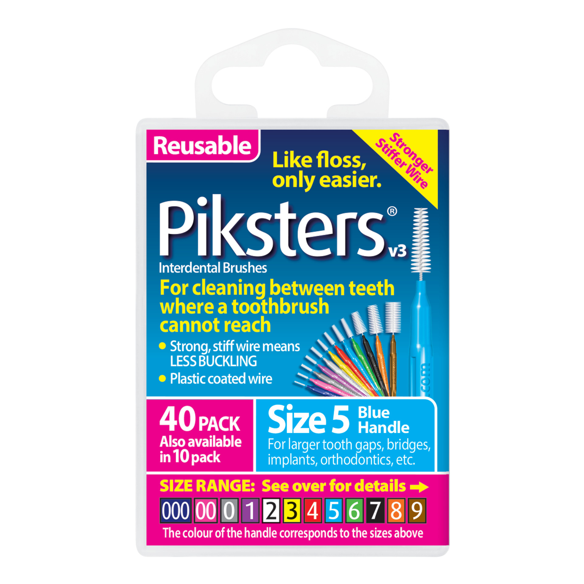Piksters Ragers Maat 5 Blauw 2-4 mm - 40 stuks