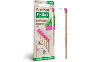 Piksters Bamboe Ragers Hoek - Maat 00 XX - Fijn Roze - 3 x 6 stuks - Voordeelverpakking