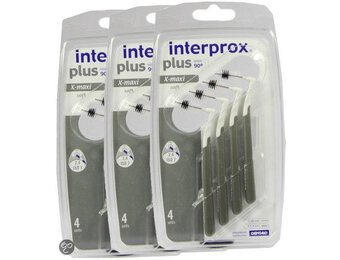 Interprox Plus X-Maxi - 4.5-9 mm - Grijs - 3 x 4 stuks - Voordeelpakket