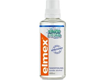 Elmex Junior Tandspoeling met Aminfluoride 6-12 Jaar 400 ml - Voordeelverpakking 12 stuks