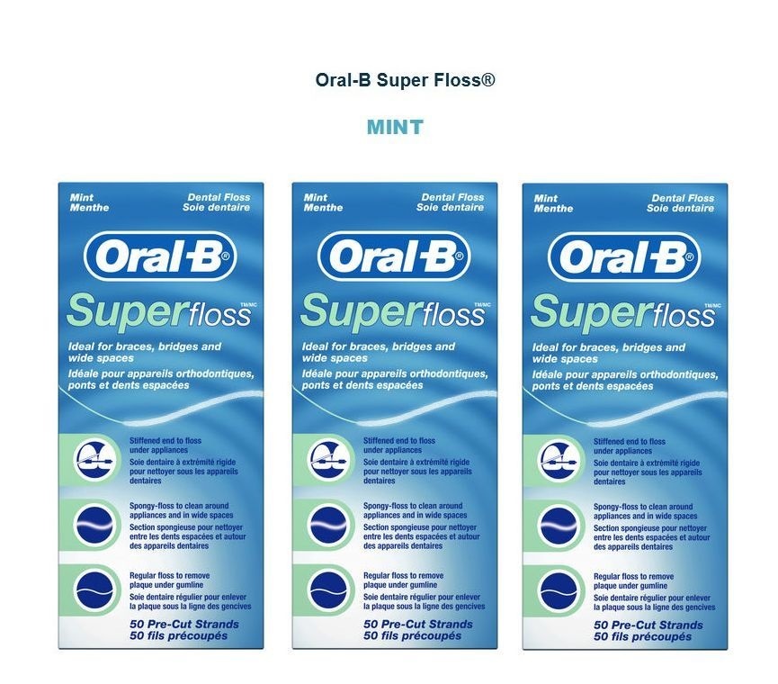 Oral-B Flosdraad - Super Floss - 50 stuks - Voordeelverpakking 24 stuks