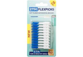 2TH Flexpicks Rubberen Interdentale Borsteltjes - 50x - Voordeelverpakking 24 stuks