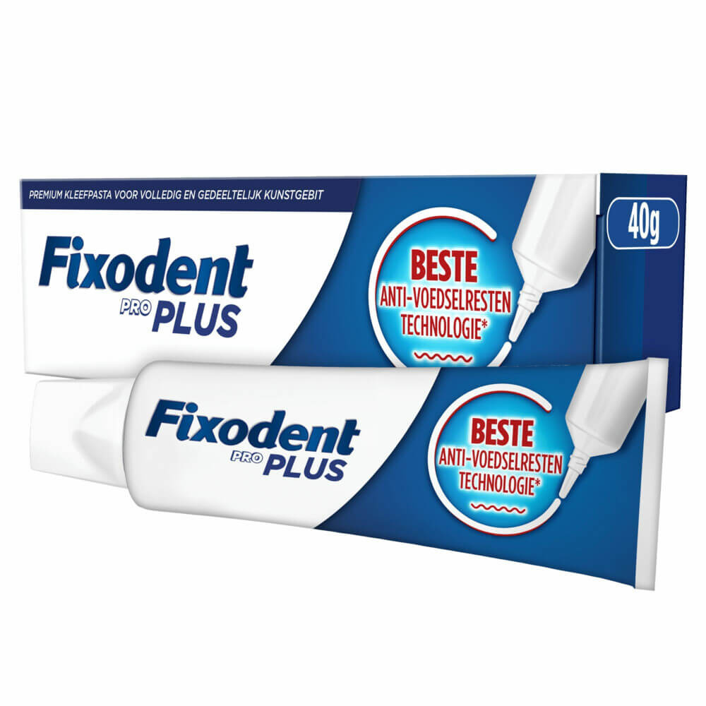Fixodent Plus Anti-voedselresten Kleefpasta 40 gram - Voordeelverpakking 6 stuks