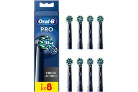 Oral-B PRO Cross Action Opzetborstels Zwart |  8 stuks