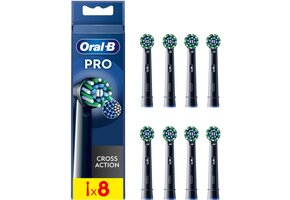 Oral-B PRO Cross Action Opzetborstels Zwart |  8 stuks