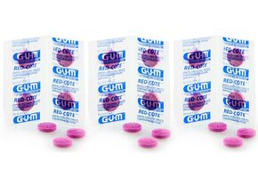 Gum Red-Cote Plakverklikker Tabletten - 3 x 12 stuks - Voordeelverpakking