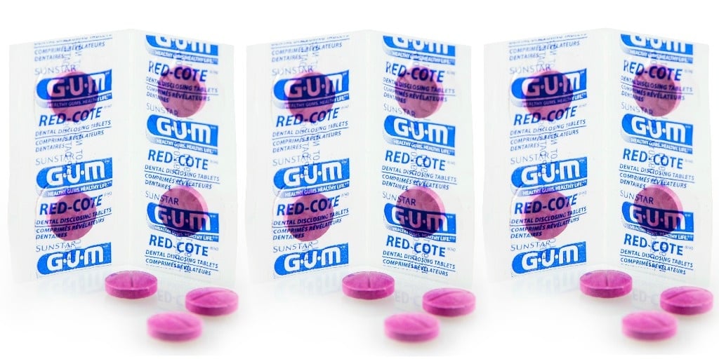 Gum Red-Cote Plakverklikker Tabletten - 3 x 12 stuks - Voordeelverpakking