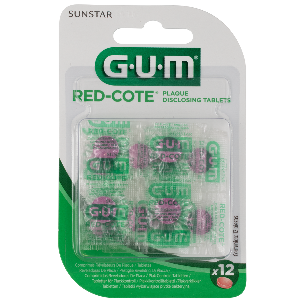 Gum Red-Cote Plakverklikkers/Kleurtabletten - 3 x 12 Stuks - Voordeelverpakking