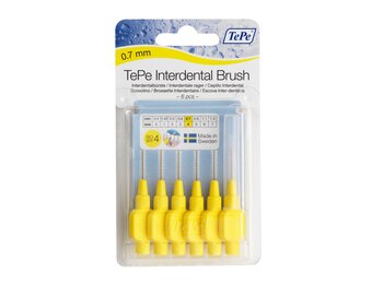 6x TePe Interdentale Ragers Original 0,7 mm Geel 6 stuks