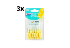 3x TePe Ragers Extra Zacht 0,7 mm Lichtgeel 6 stuks