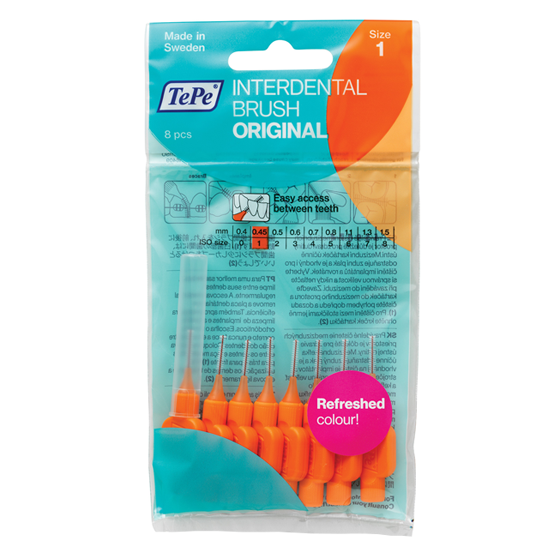 10x TePe Interdentale Ragers Original 0,45 mm Oranje 8 stuks