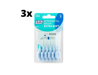 3x TePe Ragers Extra Zacht 0,6 mm Lichtblauw 6 stuks