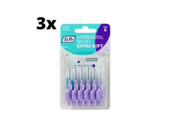 3x TePe Ragers Extra Zacht 1,1 mm Lichtlila 6 stuks