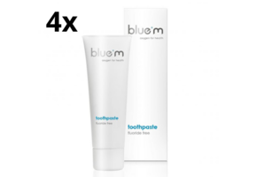 4x Bluem Tandpasta Fluoride Vrij 75 ml - Voordeelverpakking